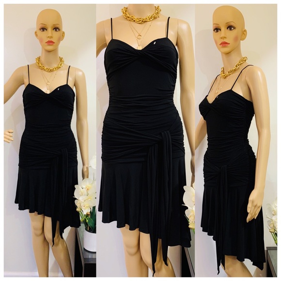 BCBGMaxAzria Dresses & Skirts - BCBG Black Rouched Mini Dress